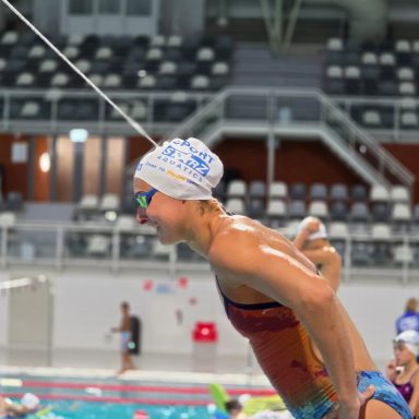 Sam van Nunen klaar voor estafette